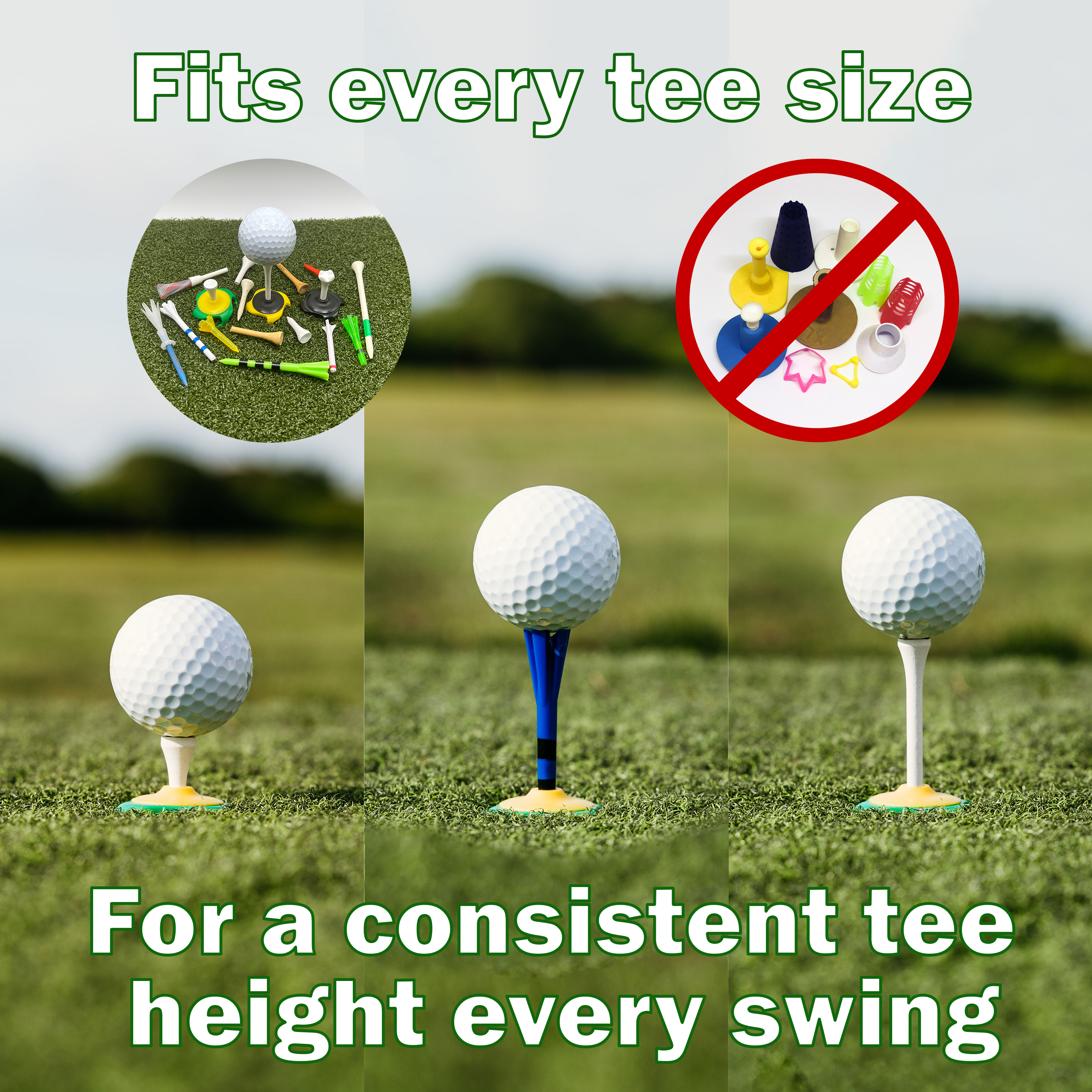 Tee Claw (10) Pack: Green-Yellow Green & Yellow